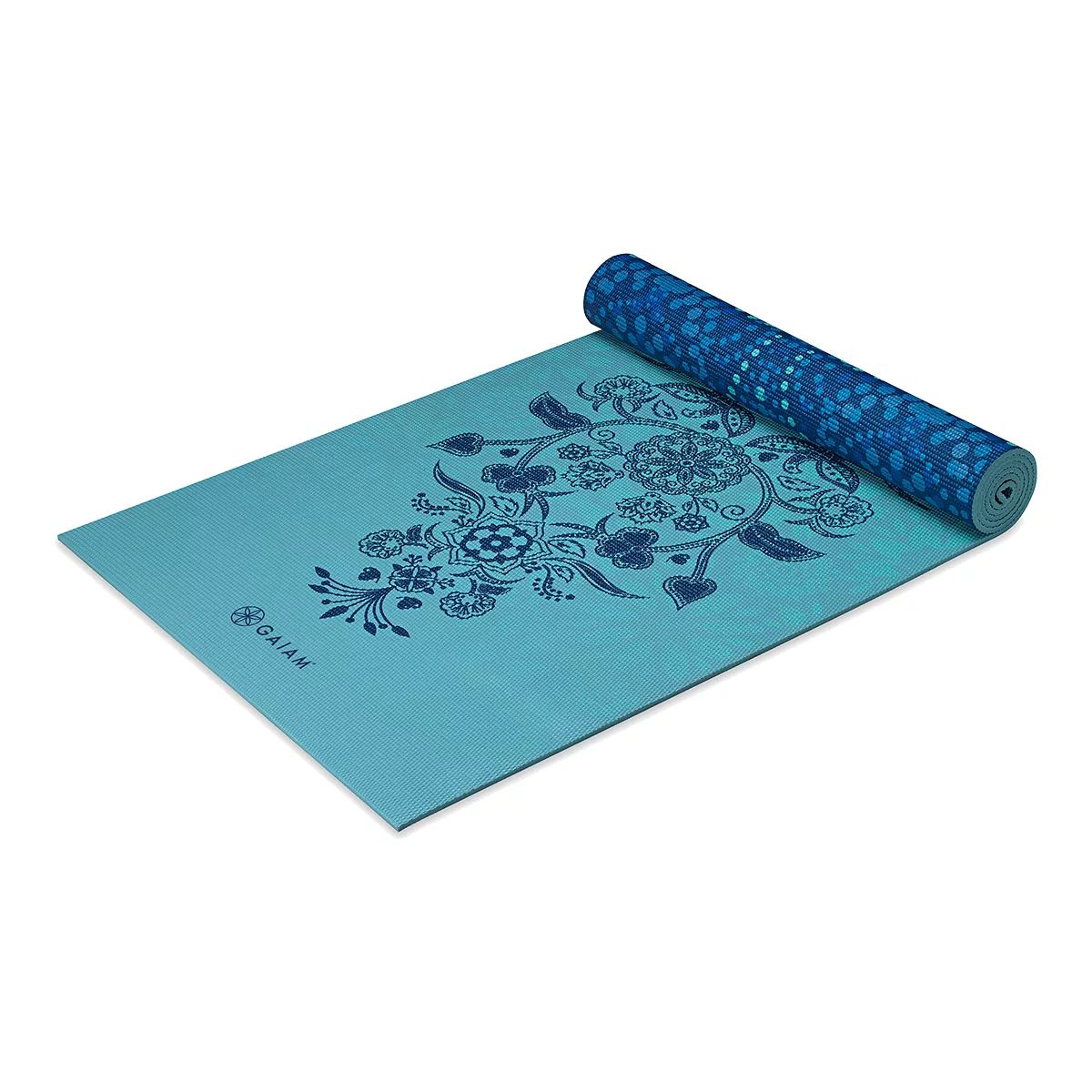 Gaiam 6Mm Reversible Printed Yoga Mat- Mystic Sky Front_Three_Fourths_Angled_Left