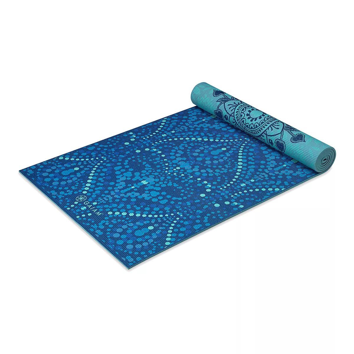 Gaiam 6Mm Reversible Printed Yoga Mat- Mystic Sky Front_Three_Fourths_Angled_Left