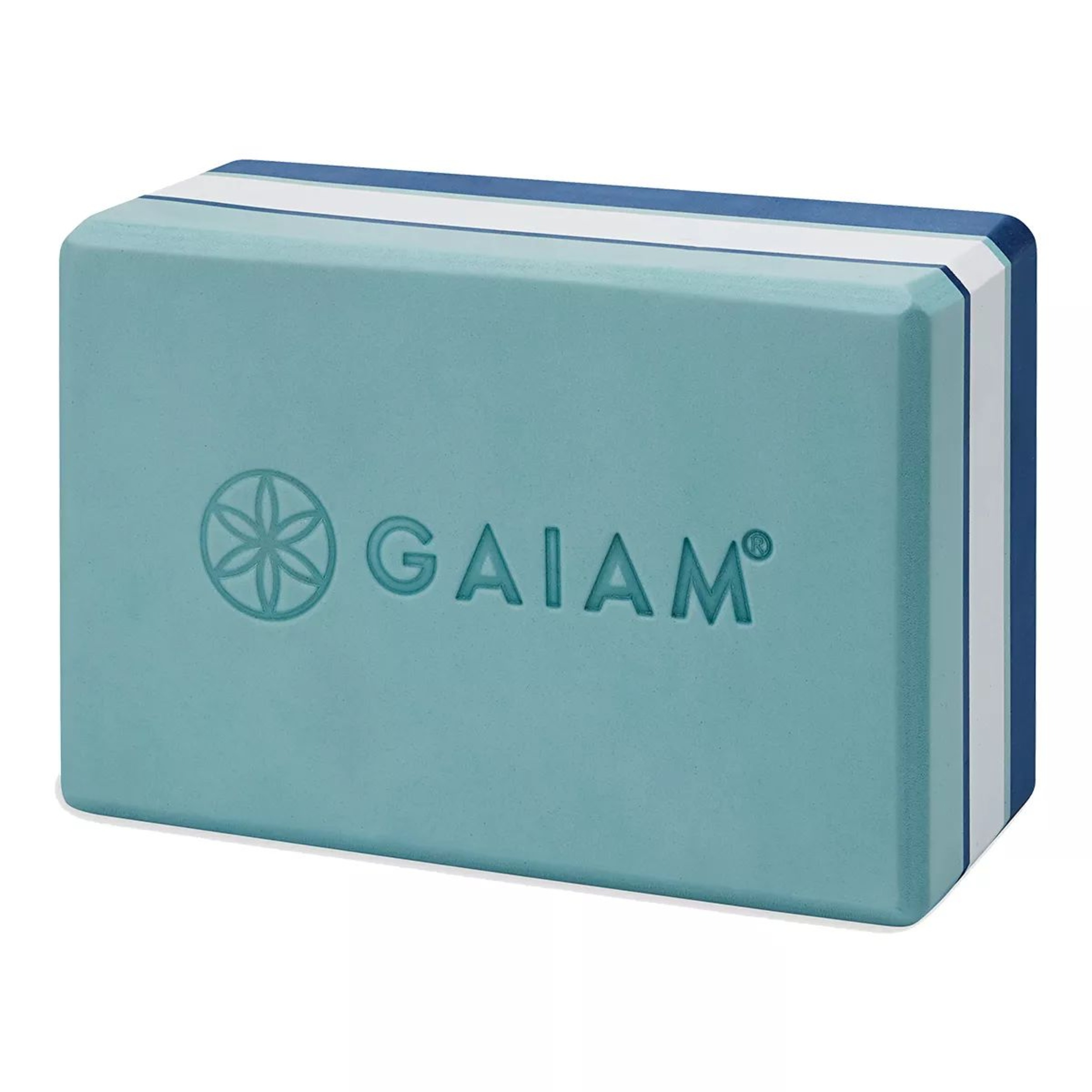Gaiam Studio Select Yoga Block - Tri-Colour Front_Angled_Left