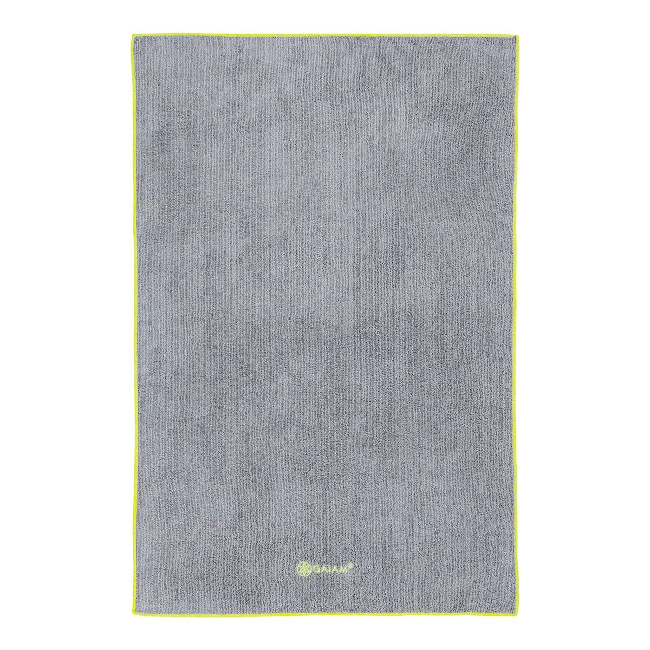 Gaiam Studio Select Yoga Hand Towel Gray/Citron SportChek