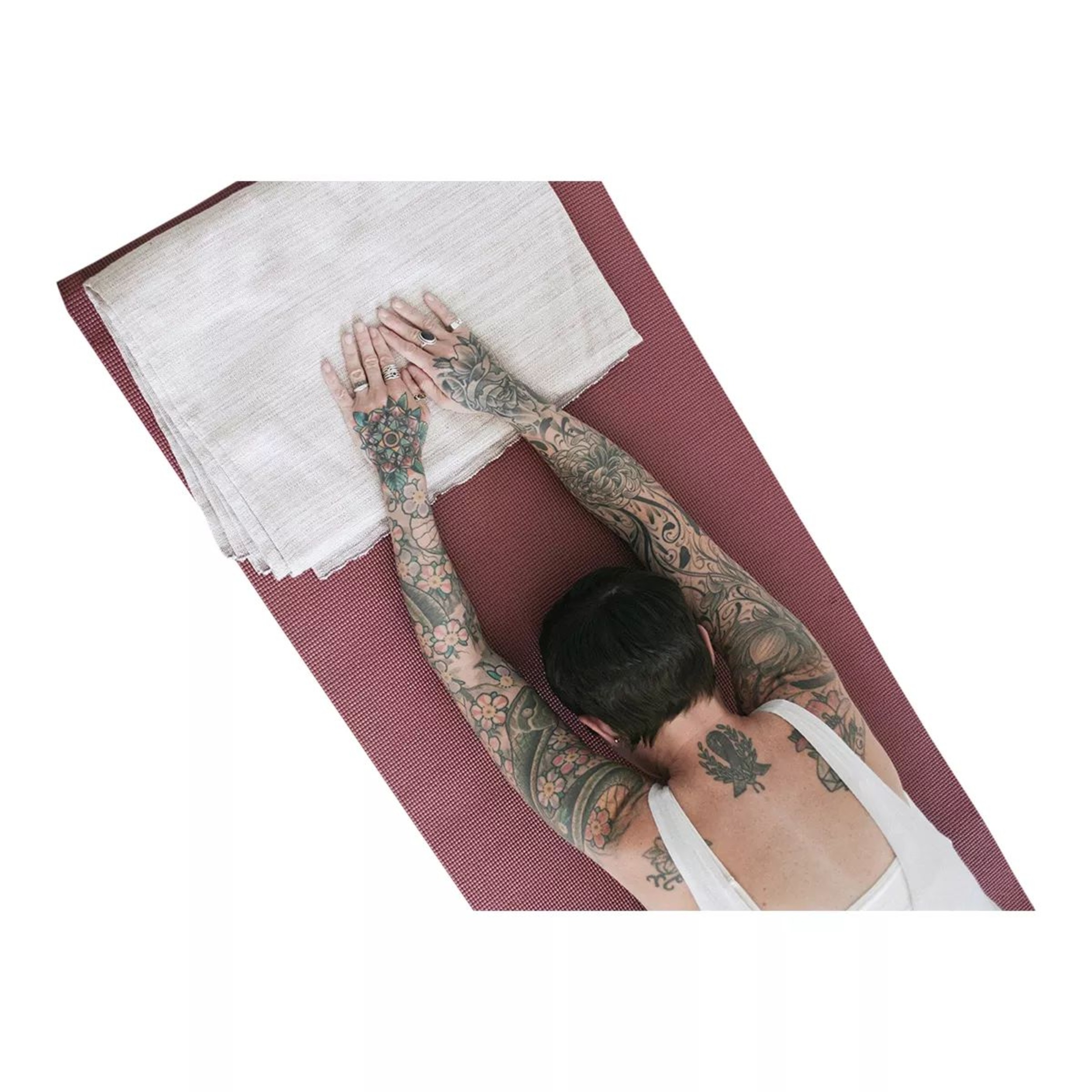 Halfmoon Cotton Yoga Blanket Stone Weave SportChek