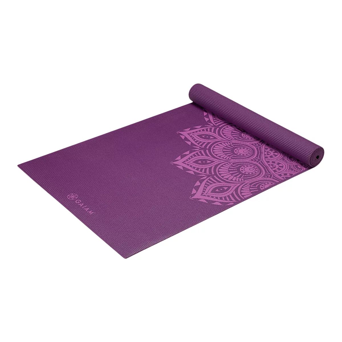 Gaiam Premium Yoga Mat, 6mm, Non-Slip Front_Angled_Left
