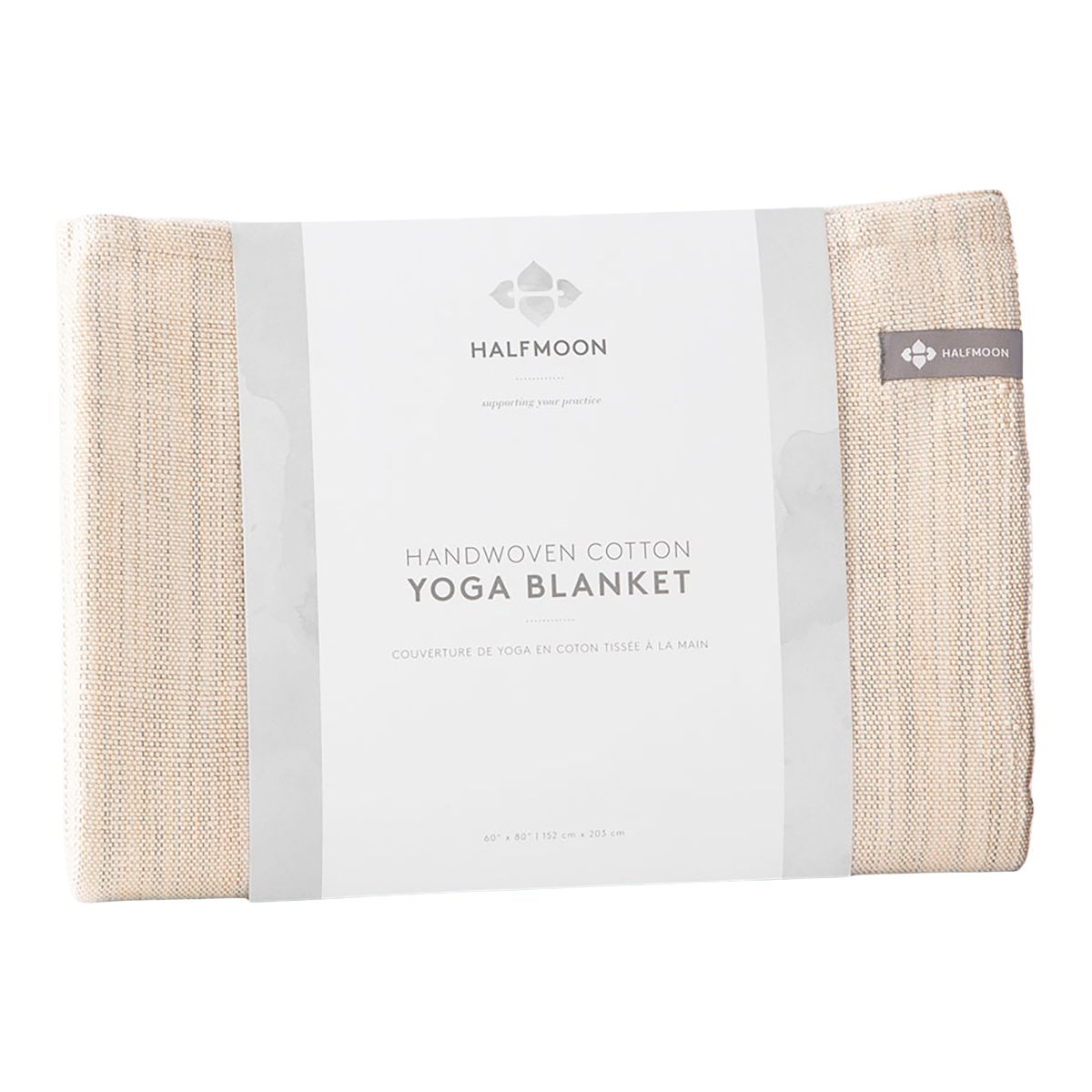 Halfmoon Melange Cotton Yoga Blanket Front_Flat