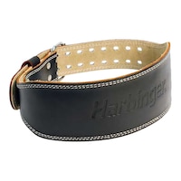 Harbinger 4" Padded Leather Belt Back_Angled_Left