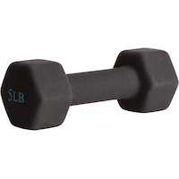 Energetics 5 lb Neoprene Dumbbell Front_Angled_Right