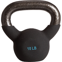 Energetics 10 lb Neoprene Kettlebell, Weight, Home Gym Front_Flat