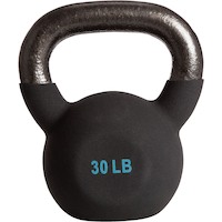 Energetics 30 lb Neoprene Kettlebell, Weight, Home Gym Front_Flat