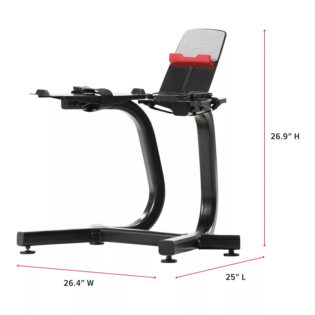 Bowflex SelectTech 552 Adjustable Dumbbell Stand, Home Gym Front_Angled_Left