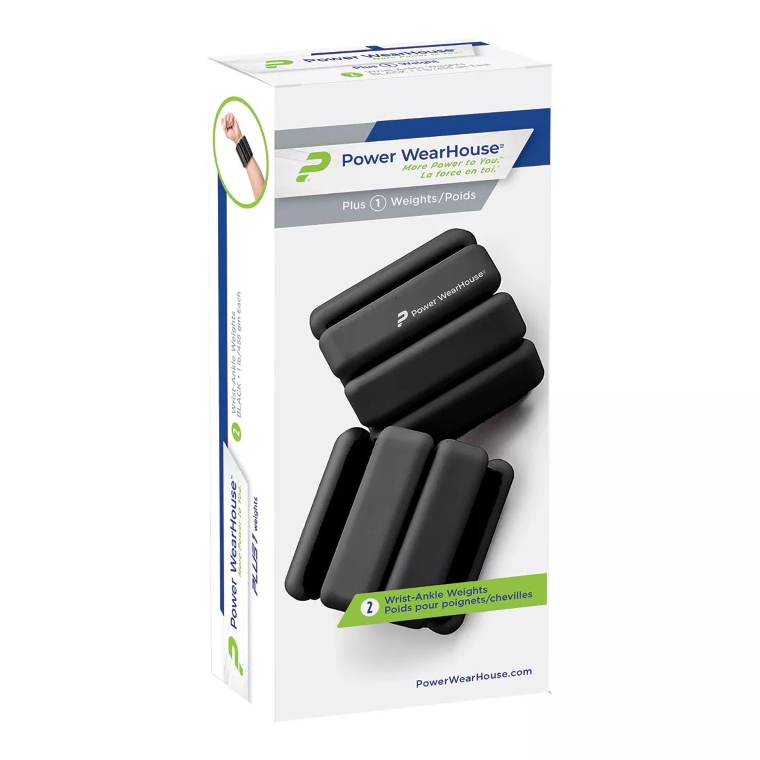 Power WearHouse Plus 1 Wrist and Ankle 1 lb Weights, Pair, Home Gym