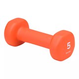 Gaiam 5 lb Dumbbell, Weight, Home Gym Front_Three_Fourths_Angled_Left