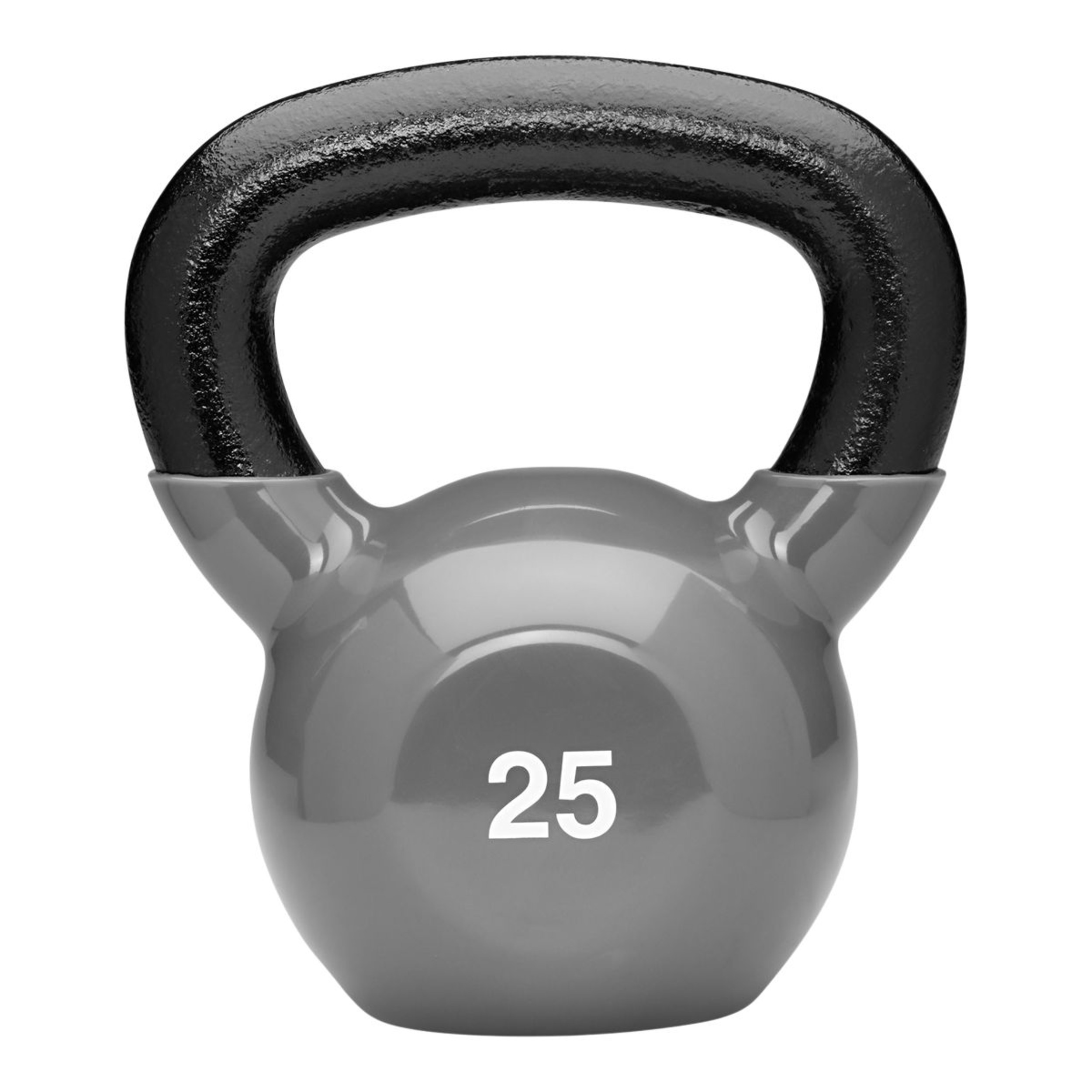 Gaiam 25 lb Vinyl Kettlebell, Weight, Home Gym Front_Flat