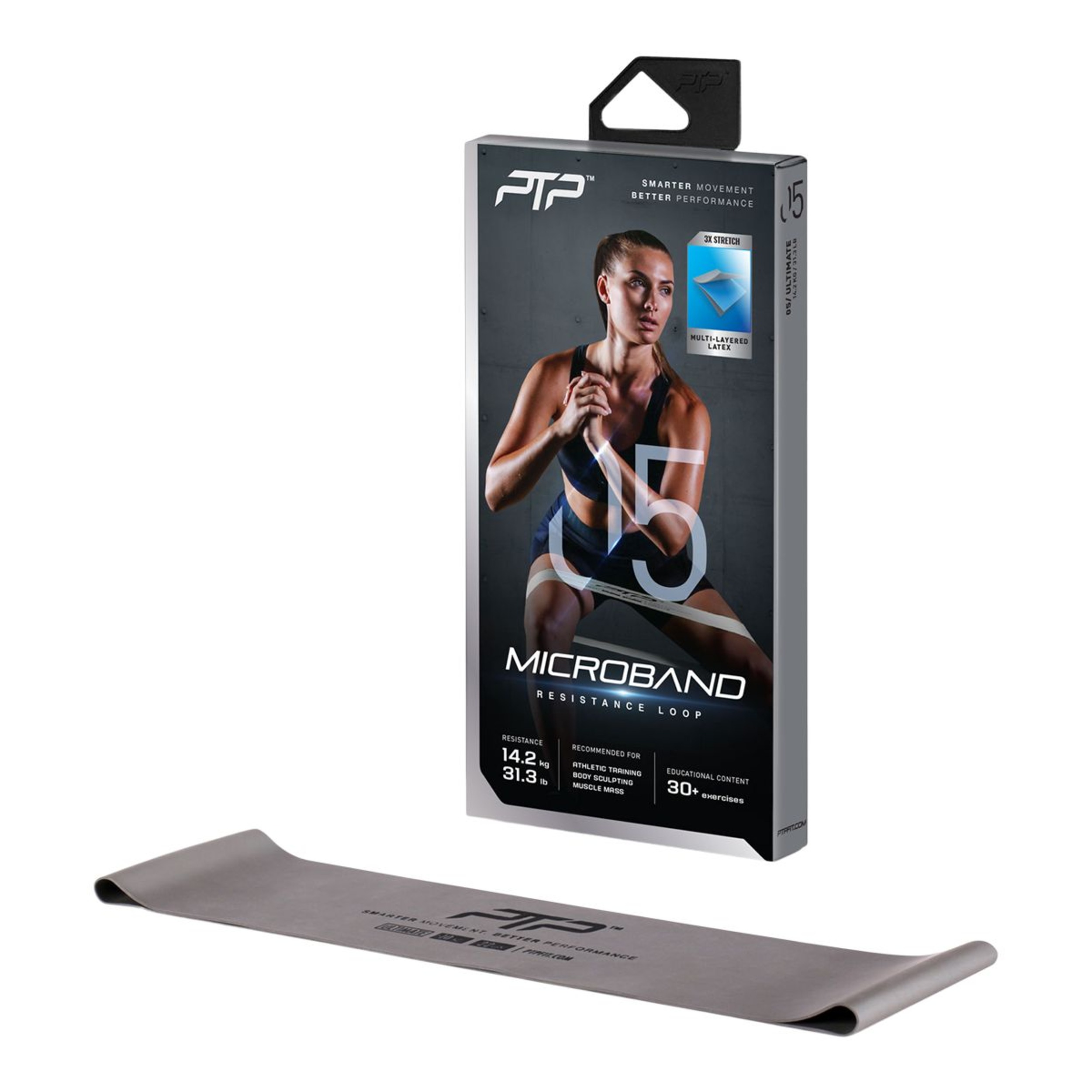 PTP MicroBand X 2 Ultimate Resistance Band Front_Angled_Left