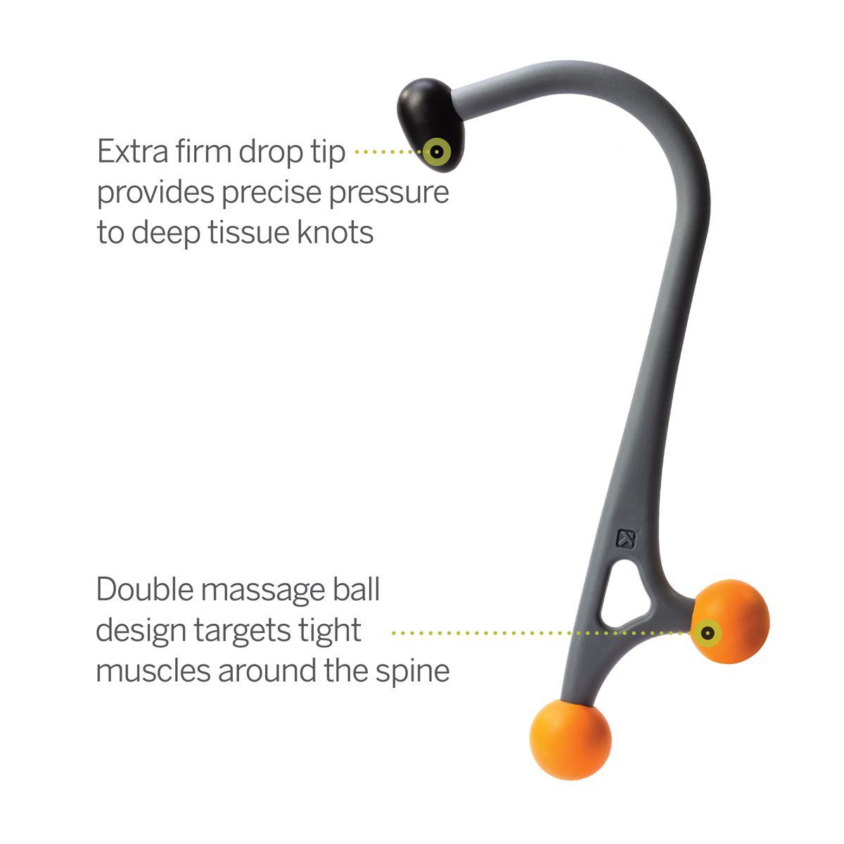 TriggerPoint Acucurve Cane, Massage, Recovery, Muscle Release Front_Three_Fourths_Angled_Left