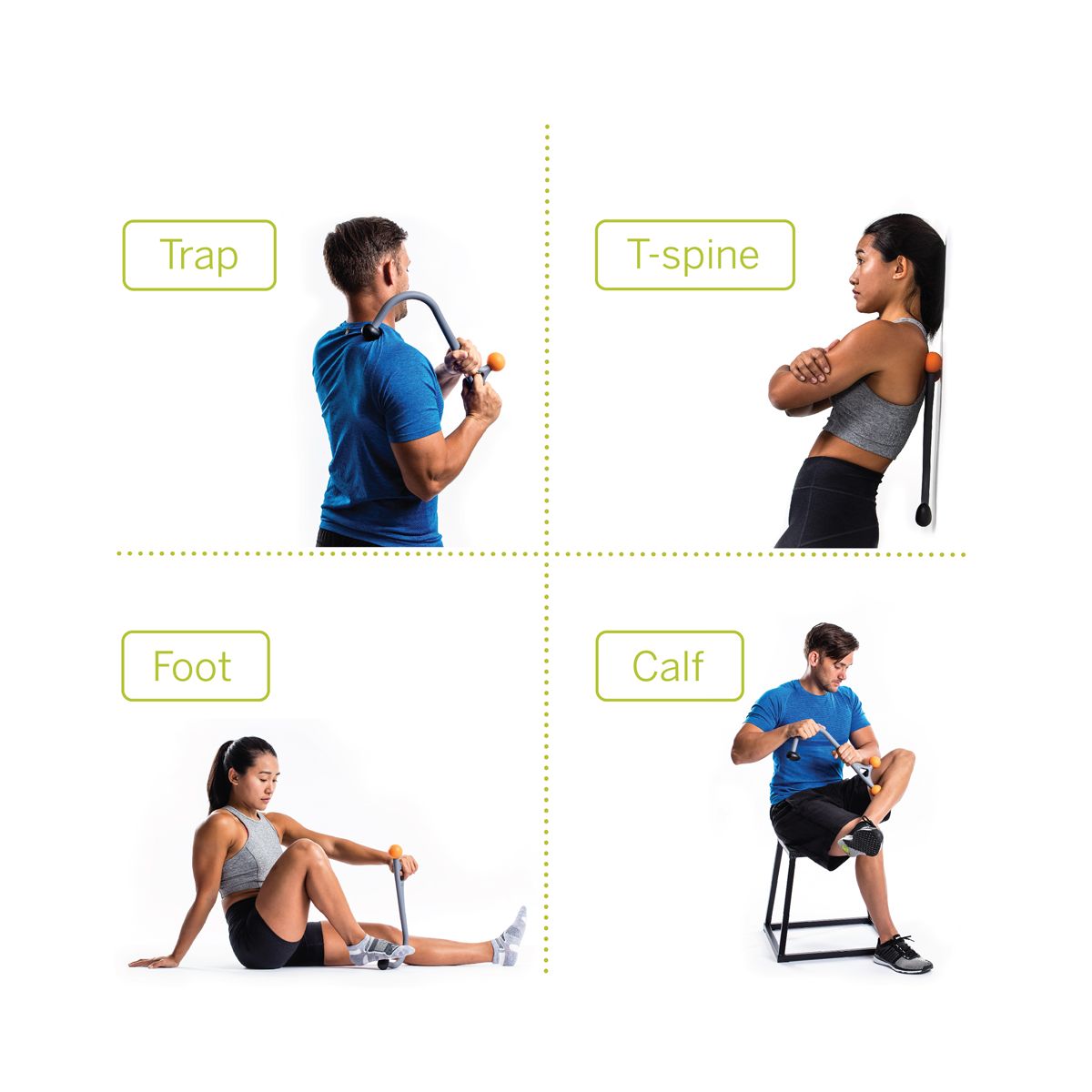 TriggerPoint Acucurve Cane, Massage, Recovery, Muscle Release Composite_or_Mixed