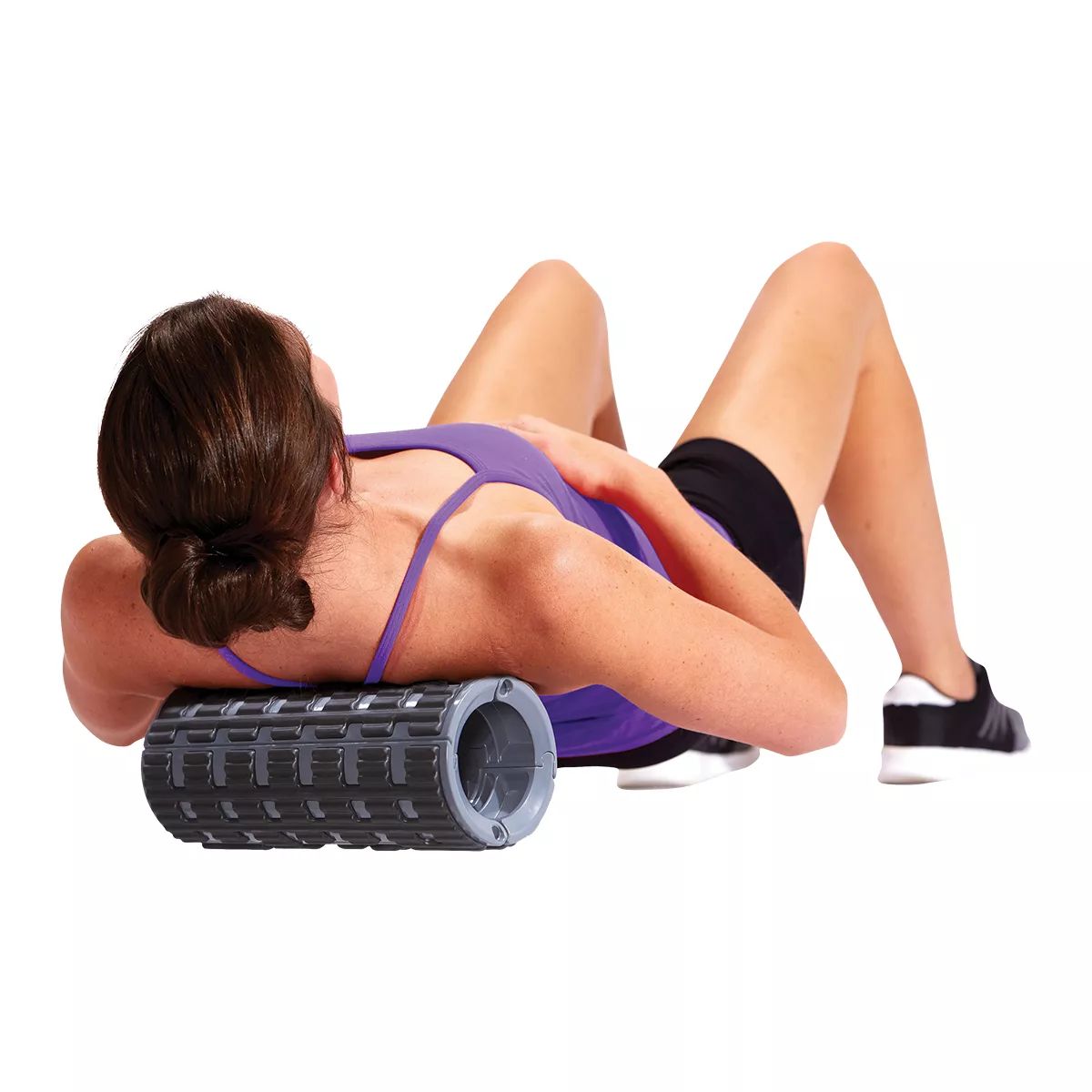 Gaiam Restore Collapsible Foam Roller, Massage, Recovery, Muscle Release Front_Angled_Left