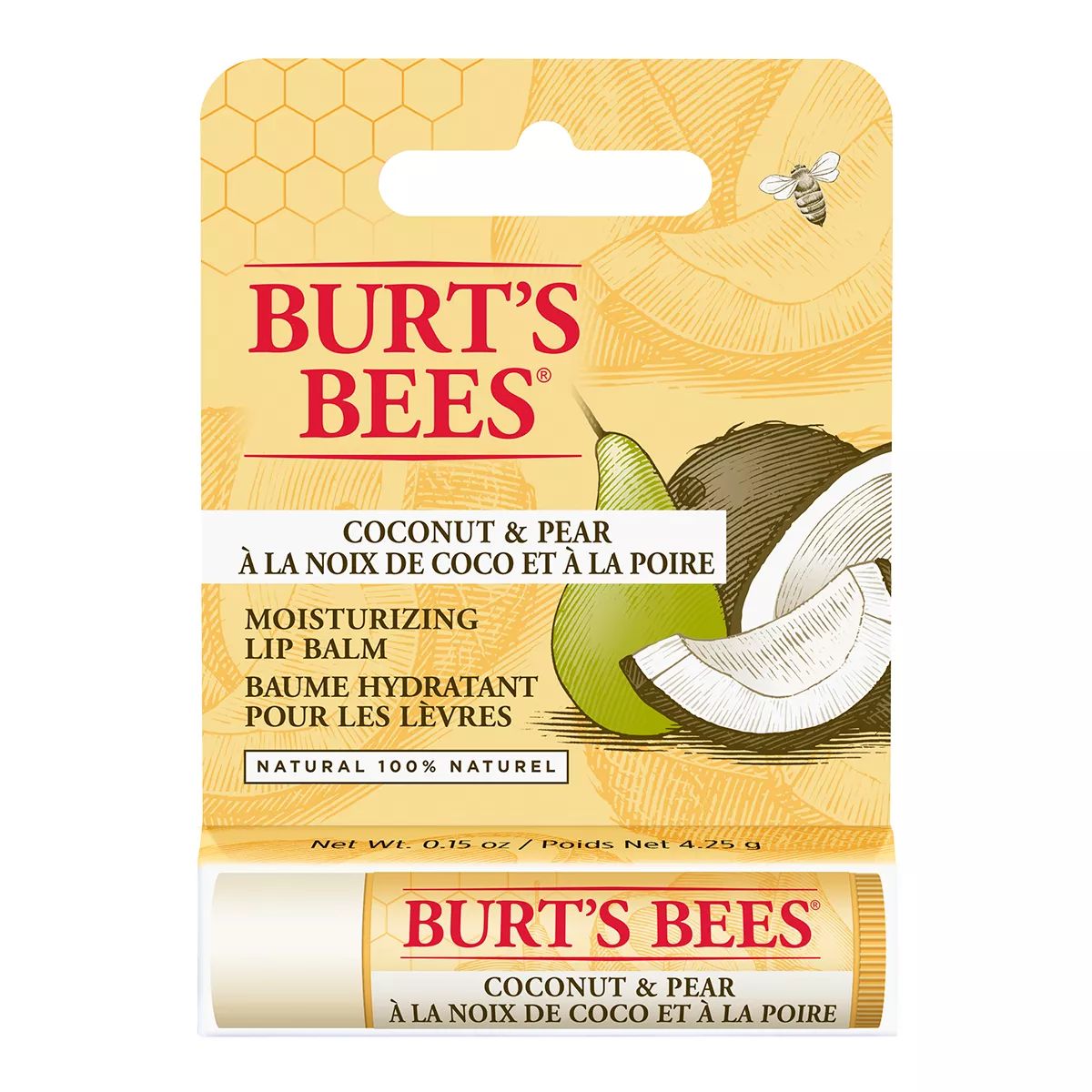 Image of Burt’s Bees 100% Natural Moisturizing Lip Balm Coconut & Pear - 1 Tube