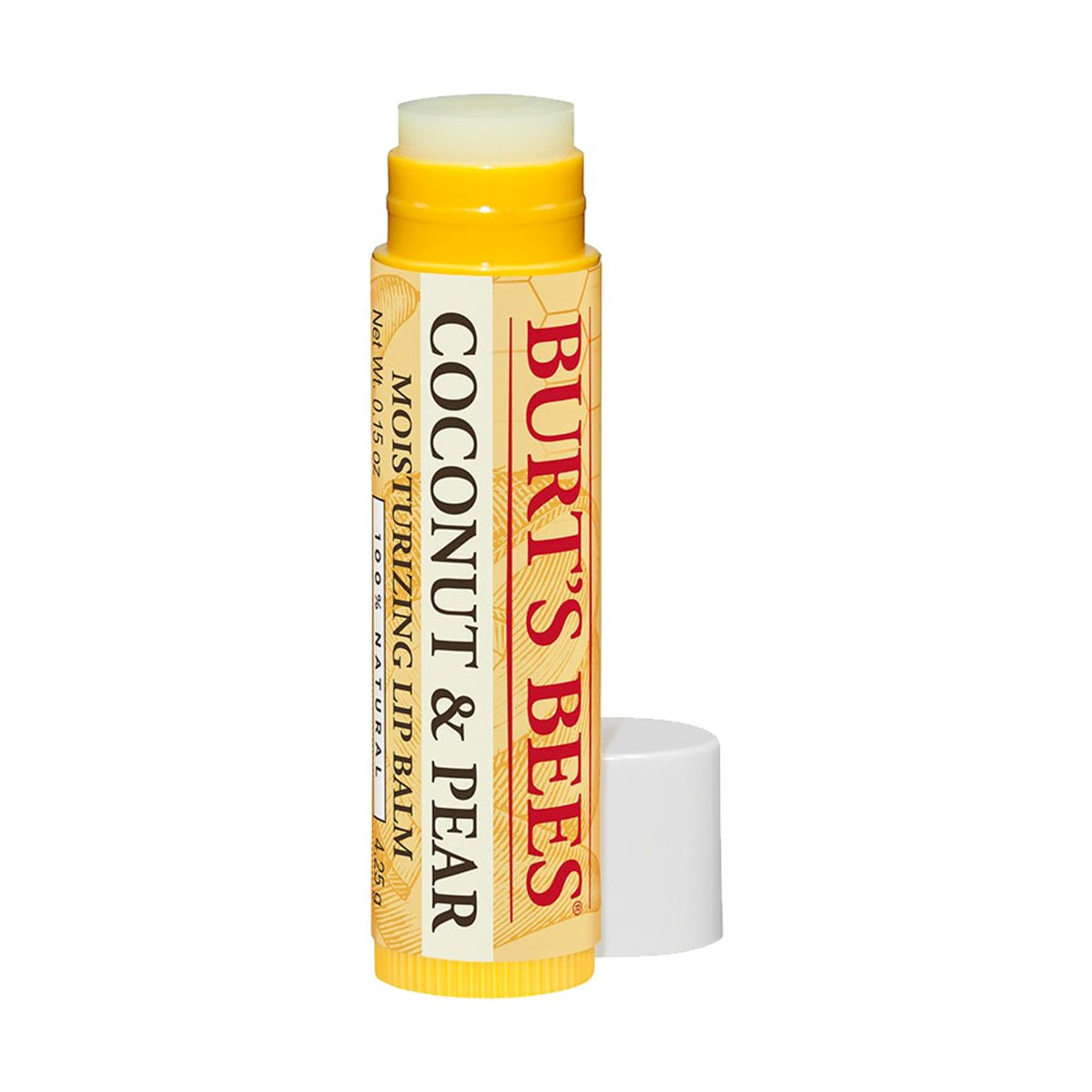 Burt’s Bees 100% Natural Moisturizing Lip Balm Tube Coconut & Pear Front_Elevated