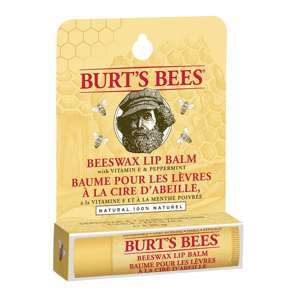 Image of Burt’s Bees Beeswax 100% Natural Moisturizing Lip Balm - 1 Tube