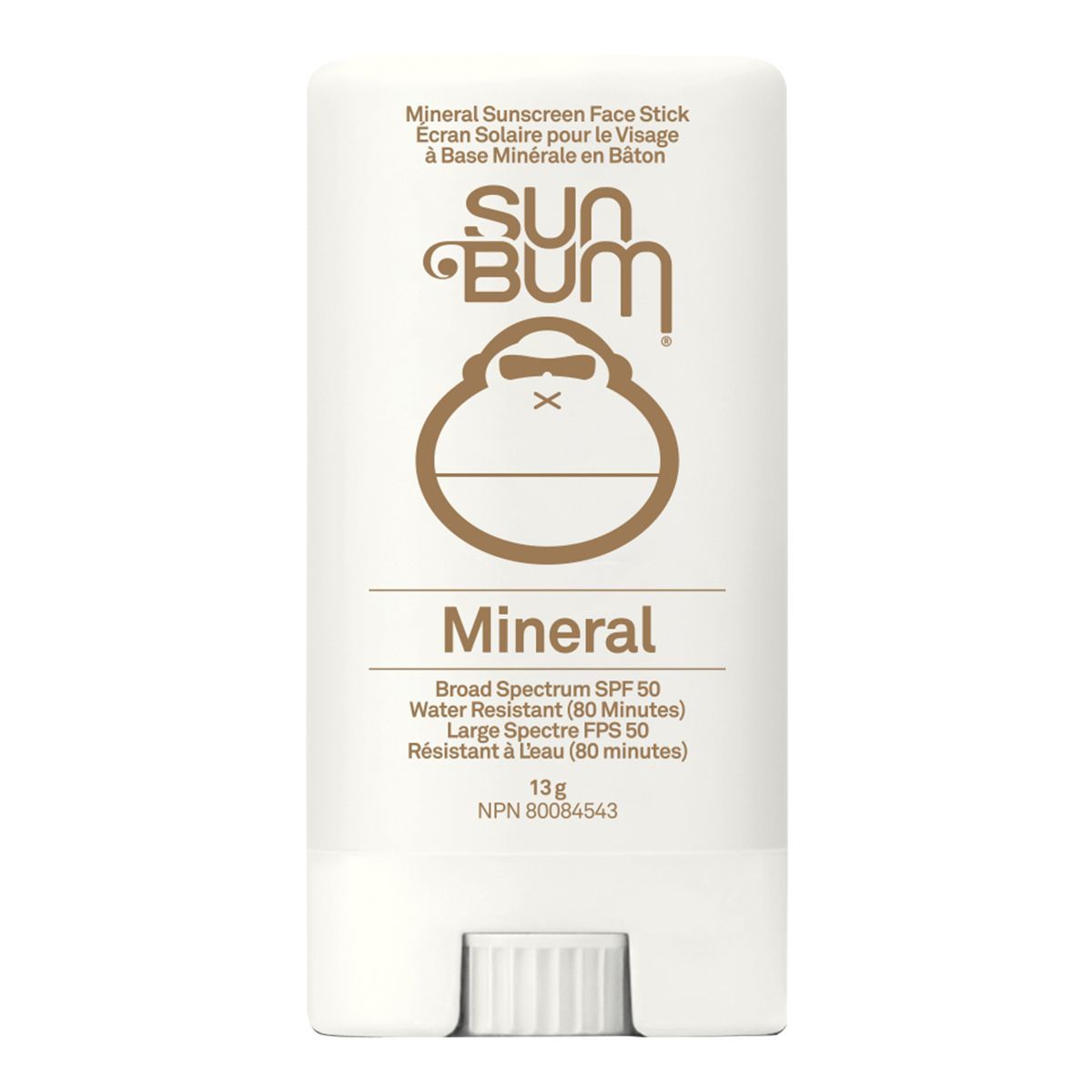 Sun Bum Mineral SPF 50 Sunscreen Face Stick Front_Flat