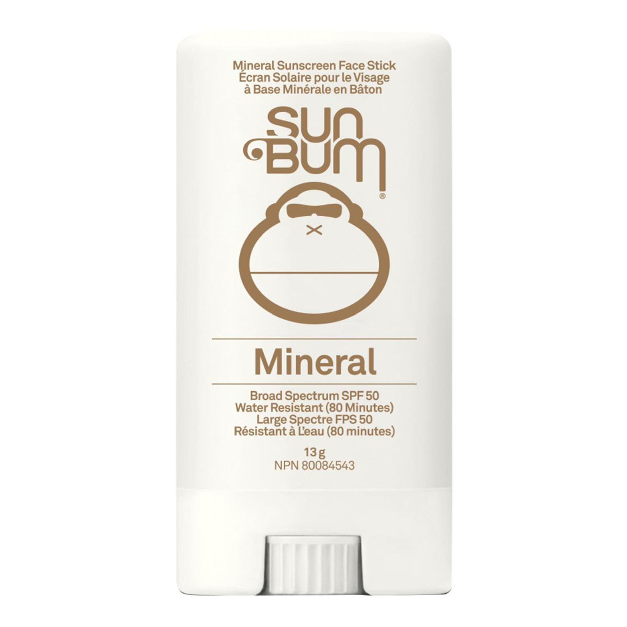 Sun Bum Mineral SPF 50 Sunscreen Face Stick Front_Flat