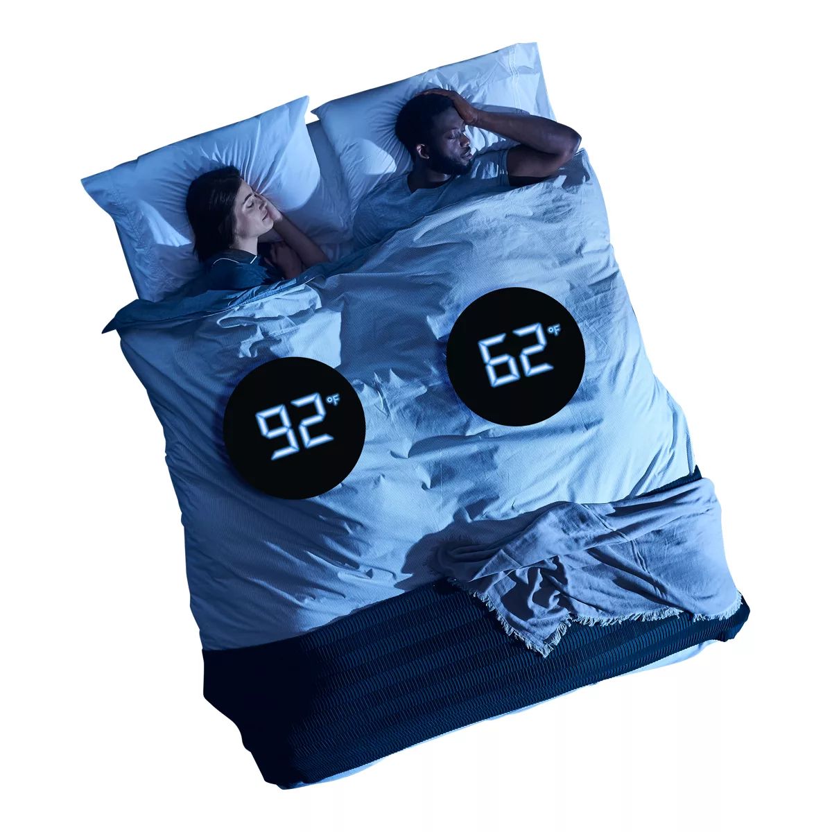 chiliPAD Sleep System - California King Overhead_Flat