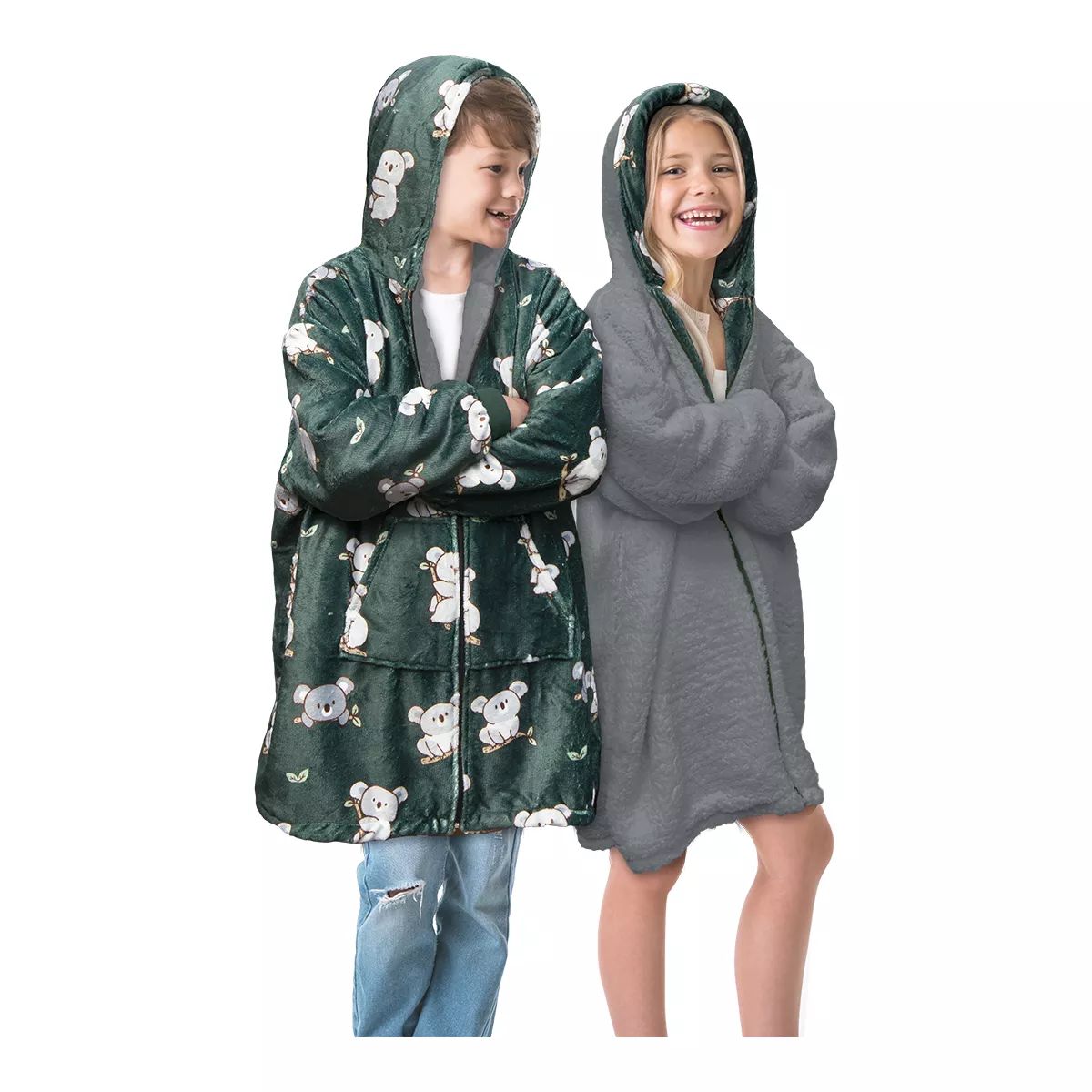 Pur Serenity Kids Reversible Sherpy Oversized Sweatshirt Composite_or_Mixed