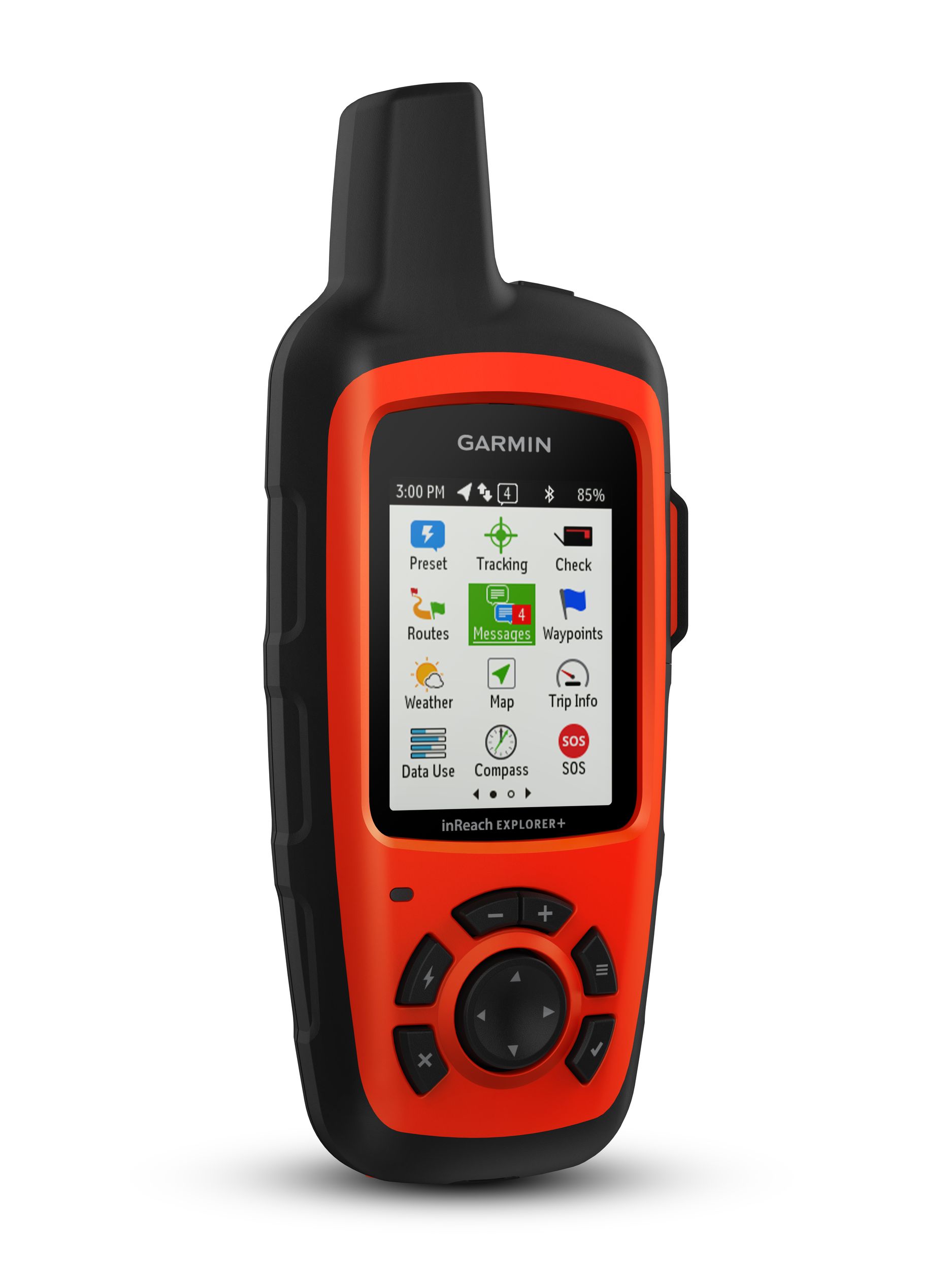 Garmin inReach Explorer+ Satellite Communicator and GPS Front_Angled_Right