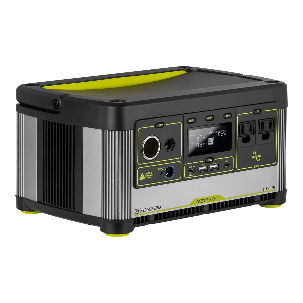 Goal Zero Lithium Yeti 500X Portable Power Station Front_Three_Fourths_Angled_Right
