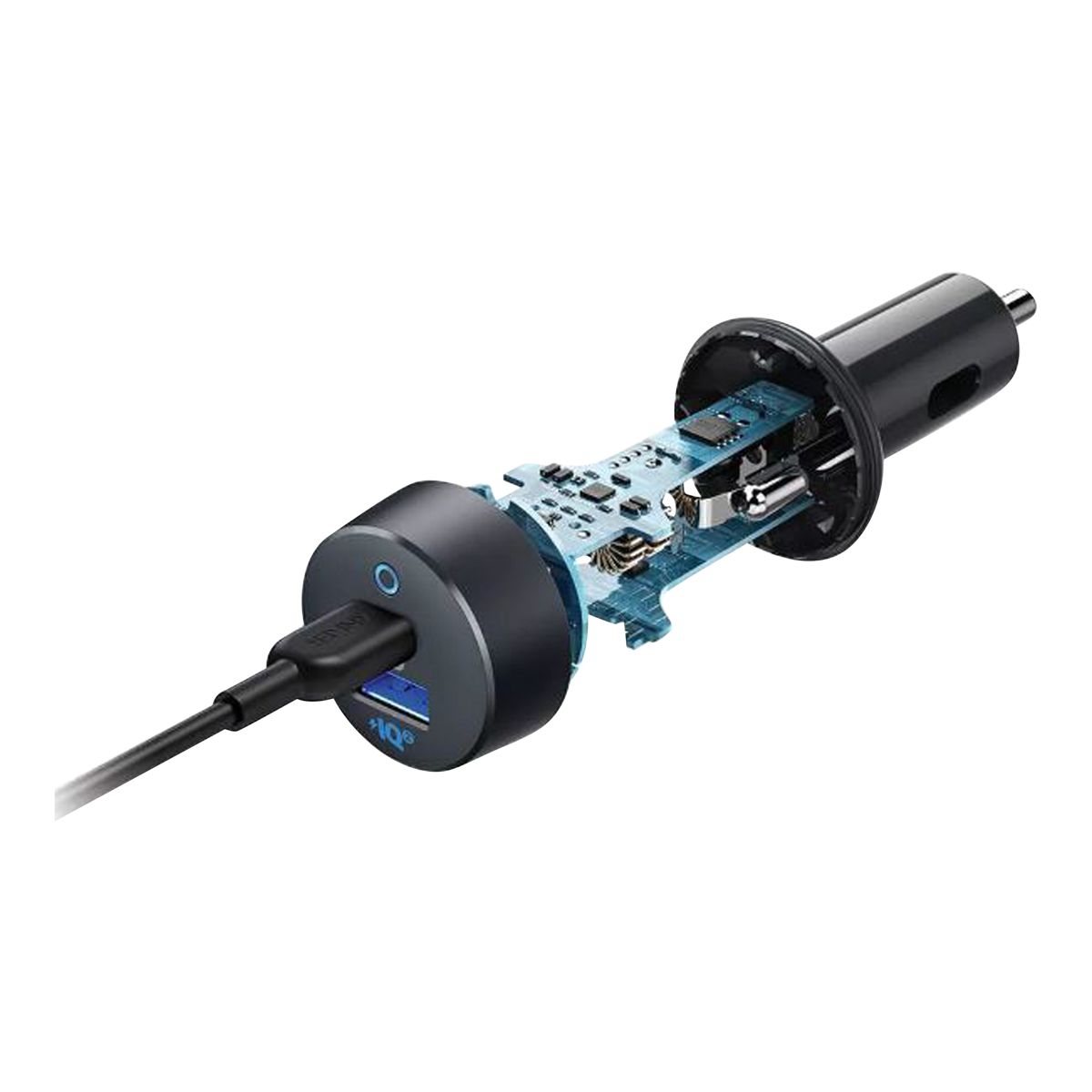 Anker PowerDrive PD+ 2 USB C Car Charger Front_Angled_Left