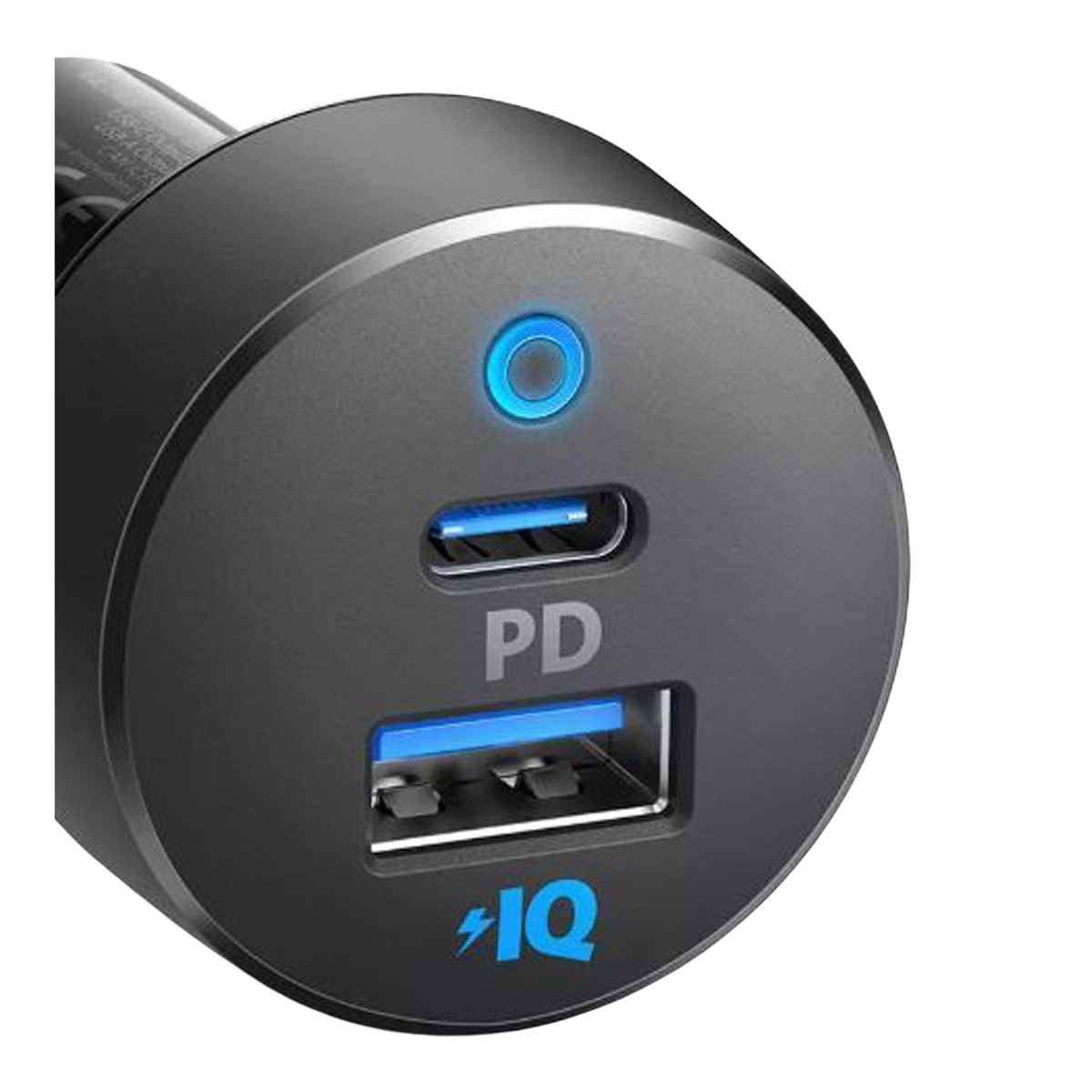 Anker PowerDrive PD+ 2 USB C Car Charger CloseUp