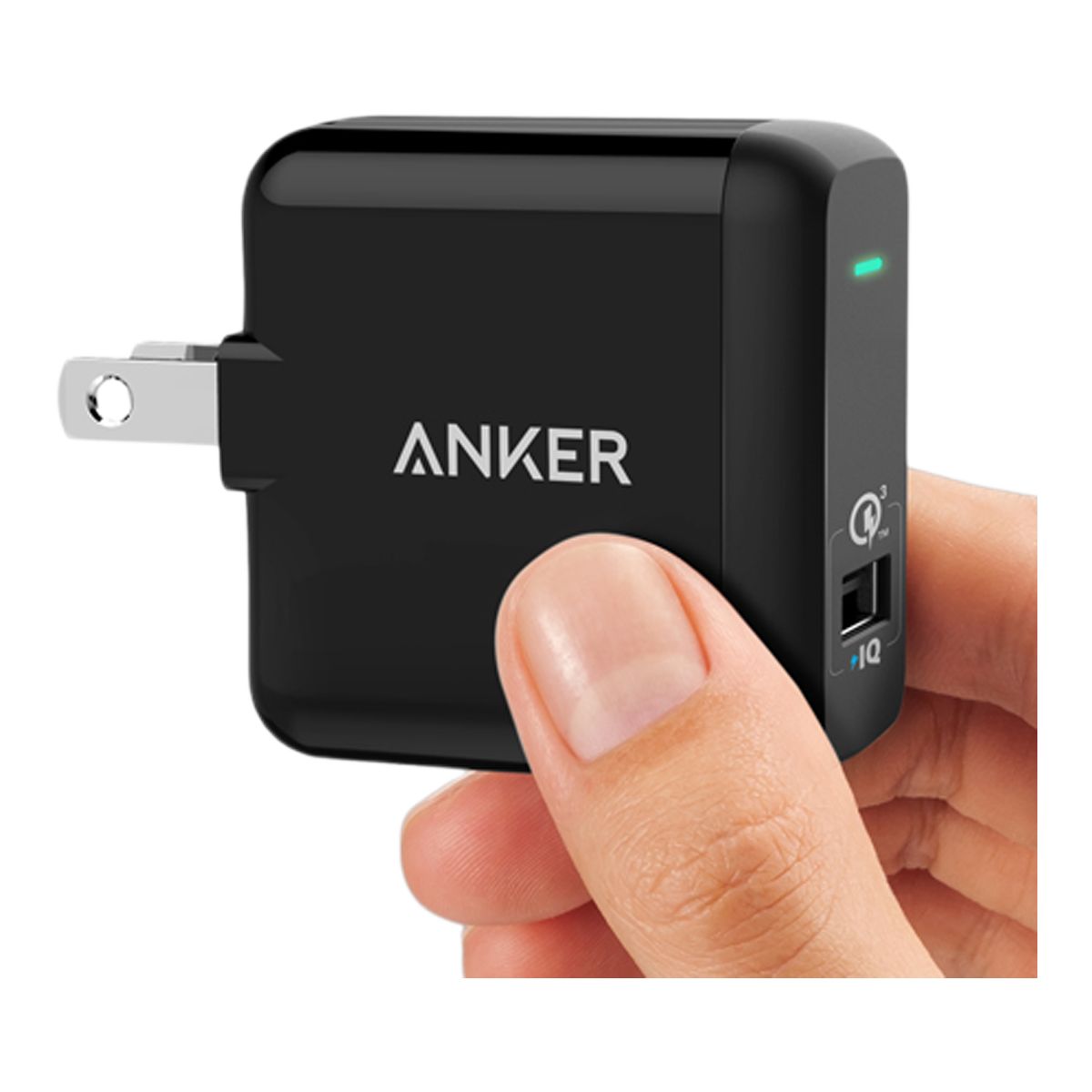 Anker PowerPort+ 1 with Quick Charge 3.0 Front_Angled_Right