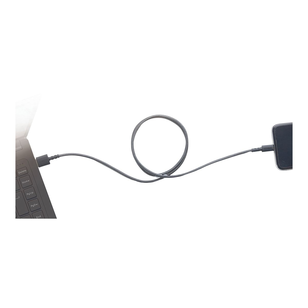 Anker PowerLine Select+ USB A - 3 Foot Lightning Cable Overhead_Flat