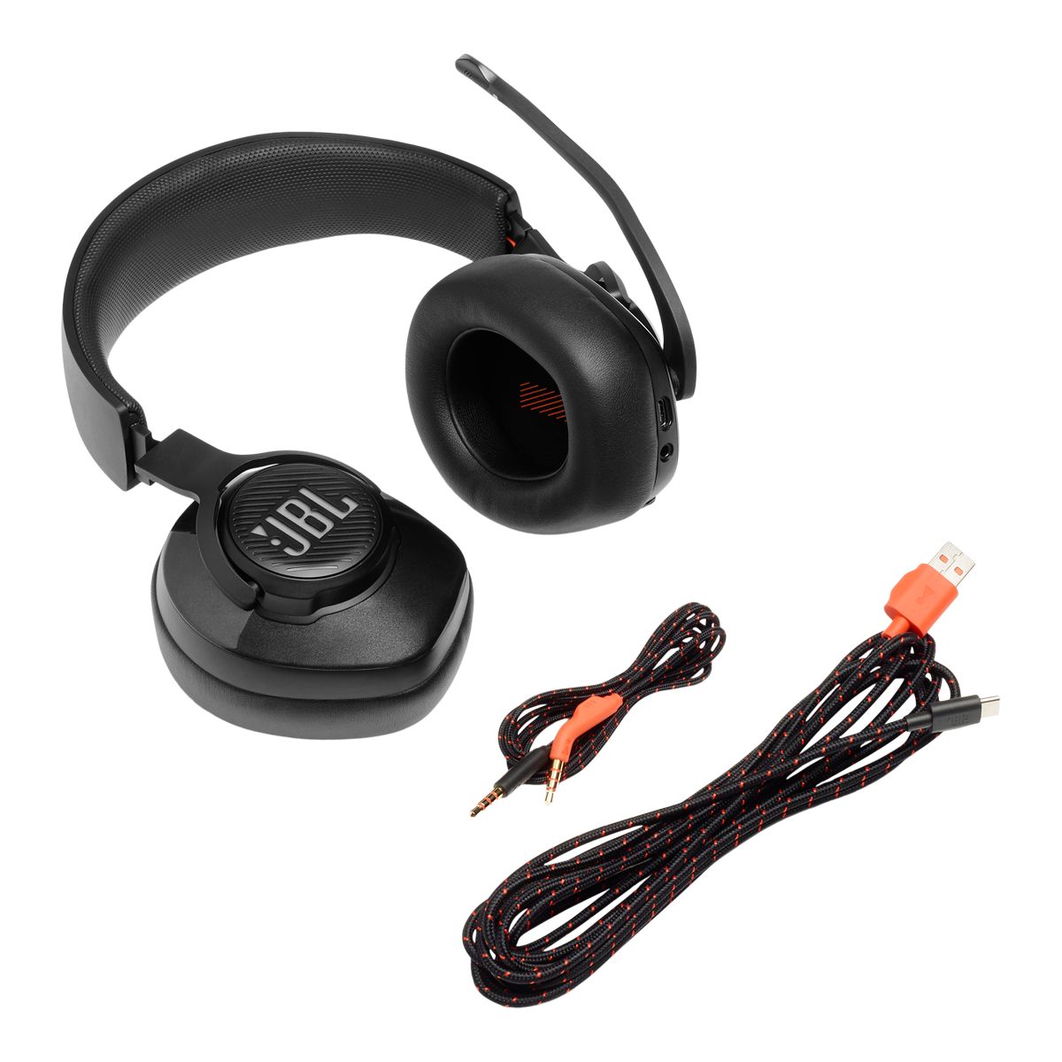 JBL Quantum 400 USB Wired Over Ear Foldable Headset, Gaming, Microphone Composite_or_Mixed
