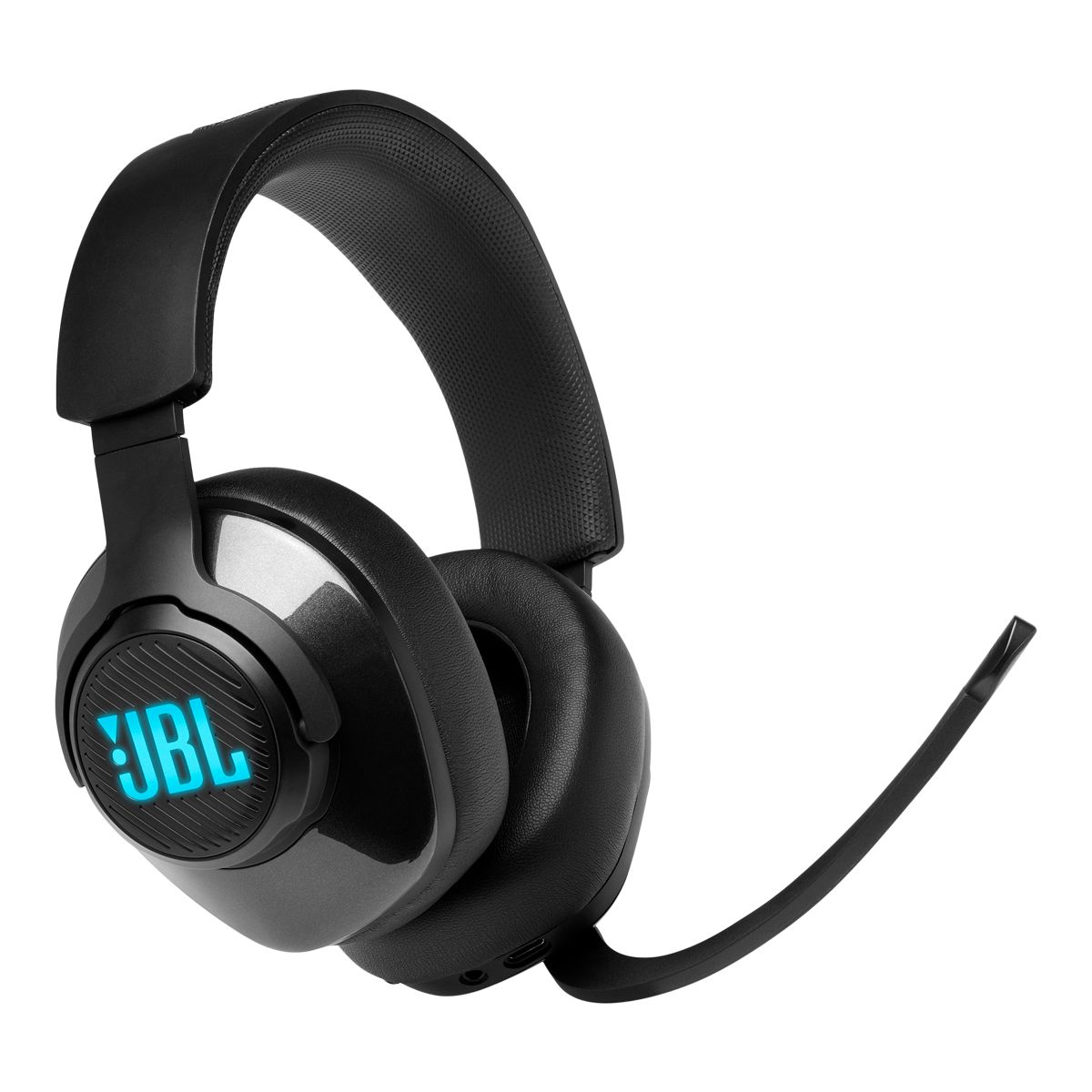 JBL Quantum 400 USB Wired Over Ear Foldable Headset, Gaming, Microphone Front_Angled_Right