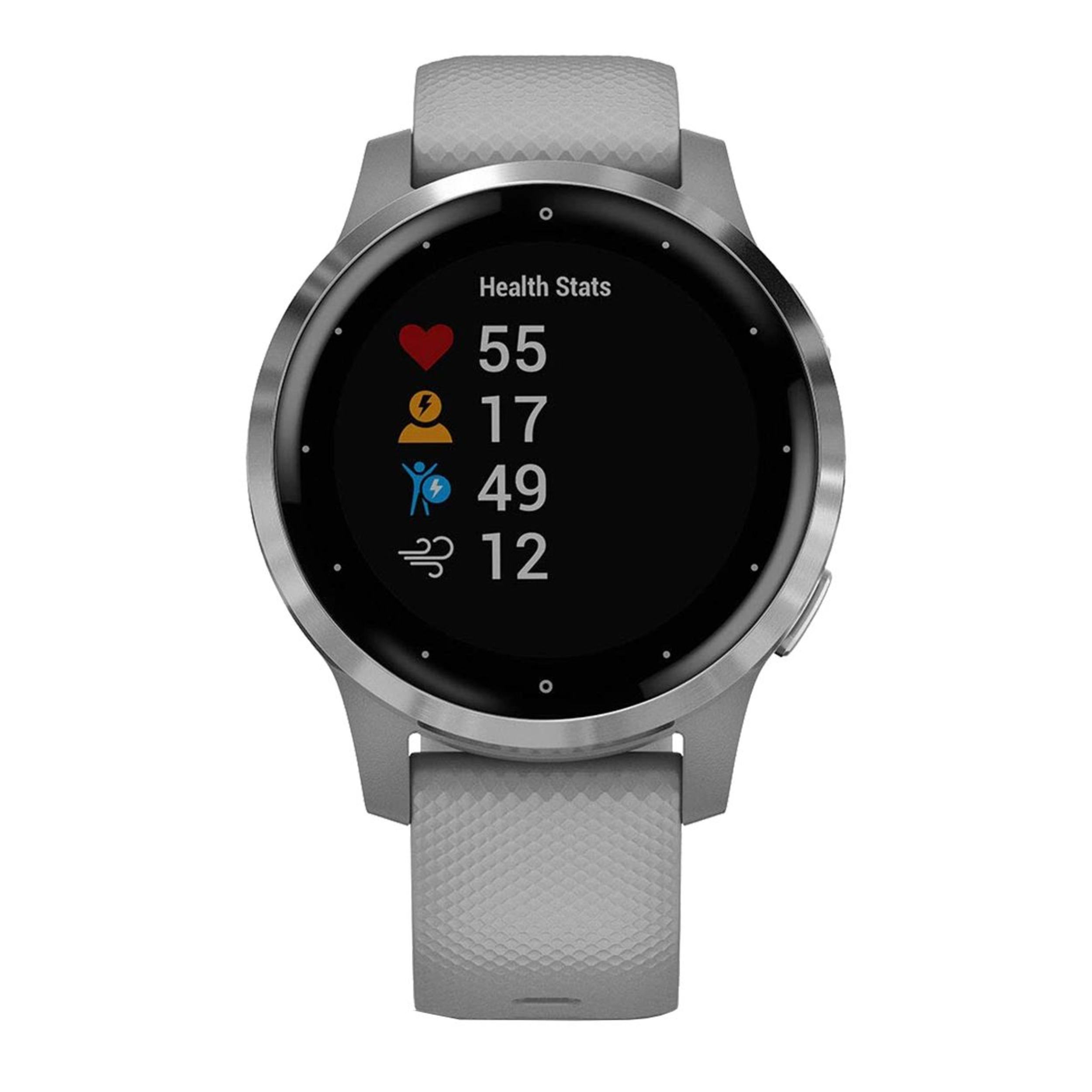 Garmin Vivoactive 4S Smartwatch - Grey/Silver Front_Flat