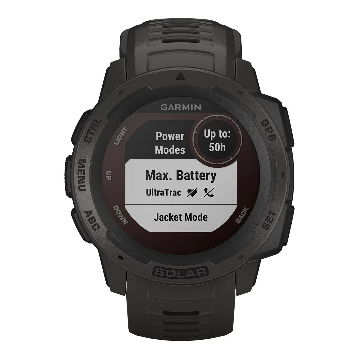 Garmin Instinct Solar-Powered Rugged Outdoor Smart Watch, 32.258mm, Heart Rate Monitor, GPS