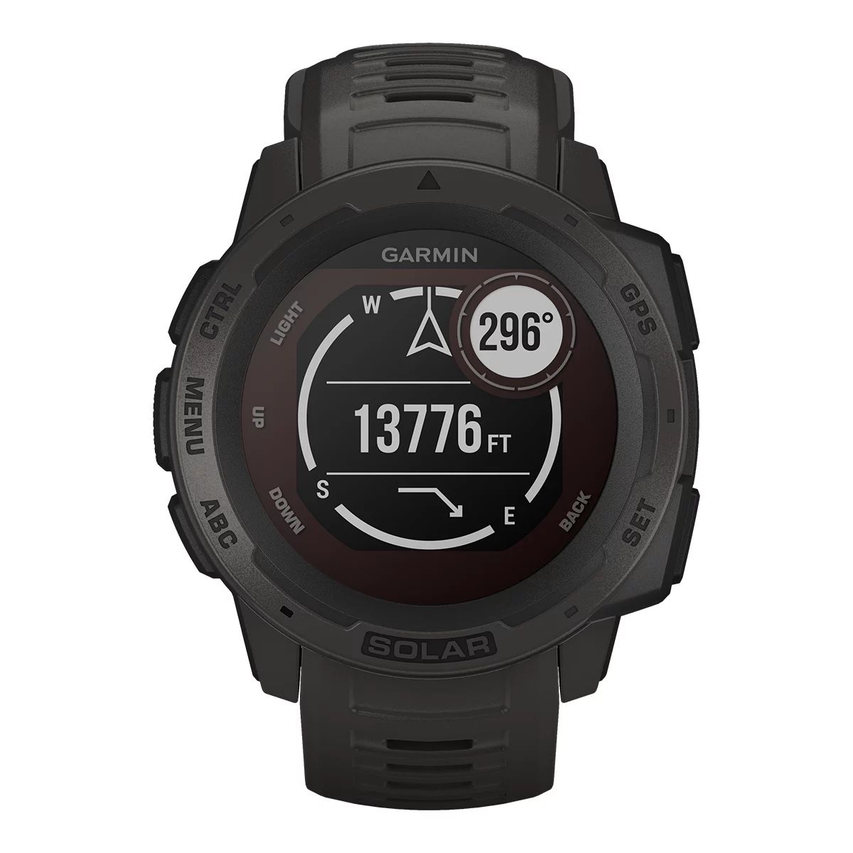 Garmin Instinct Solar-Powered Rugged Outdoor Smart Watch, 32.258mm, Heart Rate Monitor, GPS