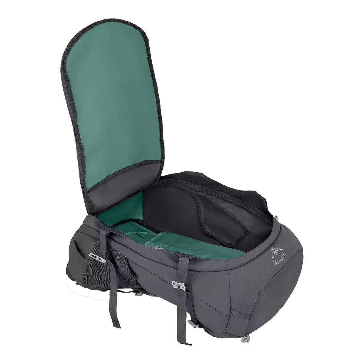 Osprey Fairview Trek 50 L Travel Pack- Charcoal Grey Front_Angled_Right