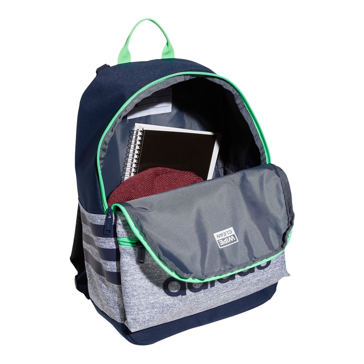 adidas Kids YA Classic 3-Stripes Laptop Sleeve School Backpack