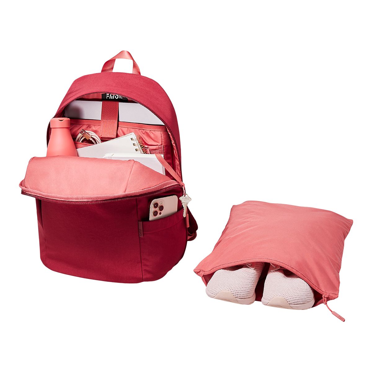 Fwd Unisex Pleated School/Gym Backpack, 18 L, Laptop Sleeve