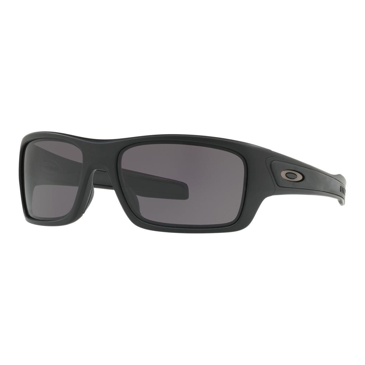 Oakley Turbine Xs Sunglasses- Matte Black with Warm Grey Lenses Front_Angled_Left