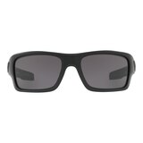Oakley Turbine Xs Sunglasses- Matte Black with Warm Grey Lenses Front_Flat
