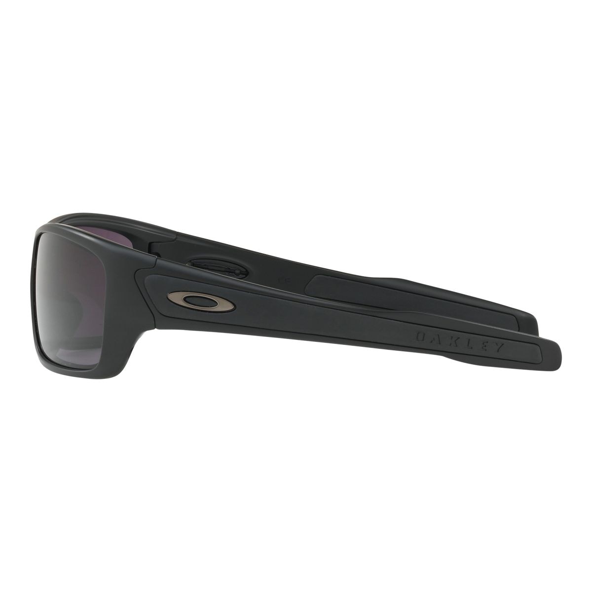 Oakley Turbine Xs Sunglasses- Matte Black with Warm Grey Lenses Side_Left