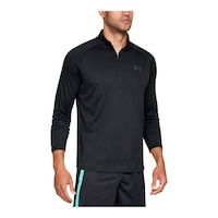 Under Armour Men's Tech Quarter Zip Long Sleeve Shirt Front_Angled_Right