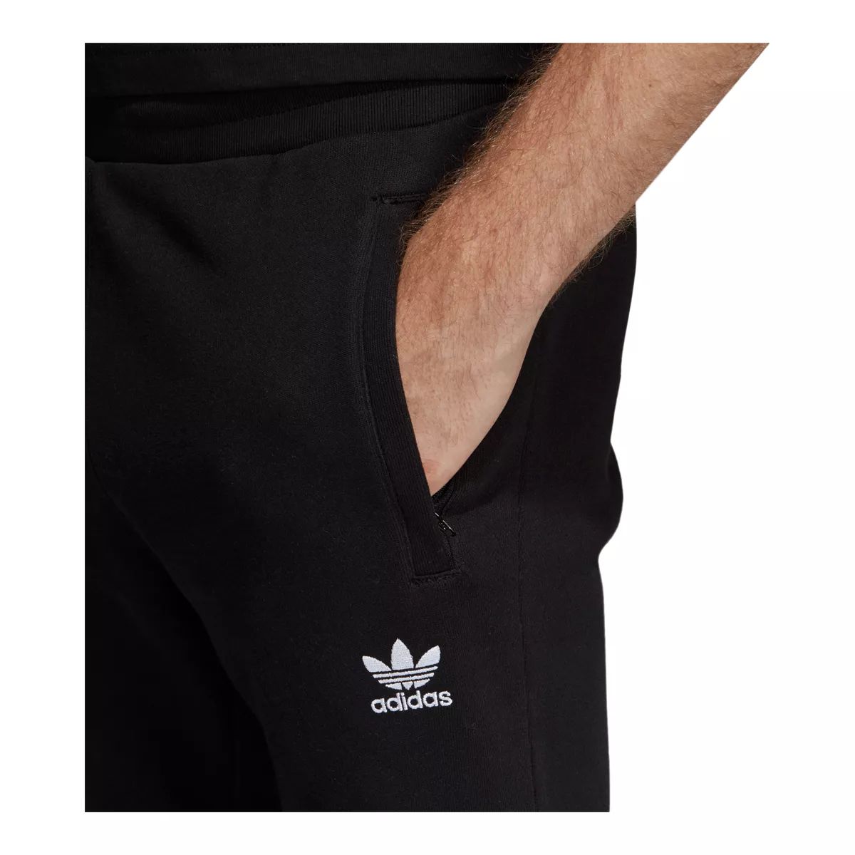 adidas Men's Trefoil Track Pants, Fleece, Workout, Gym, Athletic, Tapered, Cuffed