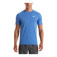 Nike Men's Heather Hydroguard Rash Guard Front_Flat