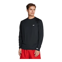 Speedo Men's Easy Long Sleeve Swim T Shirt Front_Angled_Left