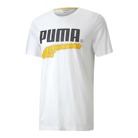 PUMA Men's Smiley Club Graphic T Shirt Front_Angled_Left