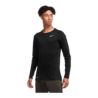 Nike Pro Men's Winterized Sweatshirt Front_Angled_Left