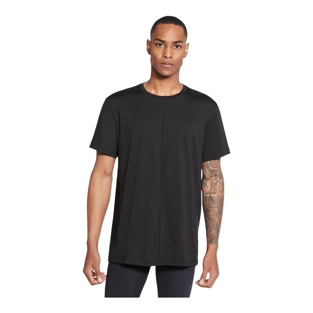 Nike Dri Fit High-Neck Yoga Sleeveless T-Shirt Grey